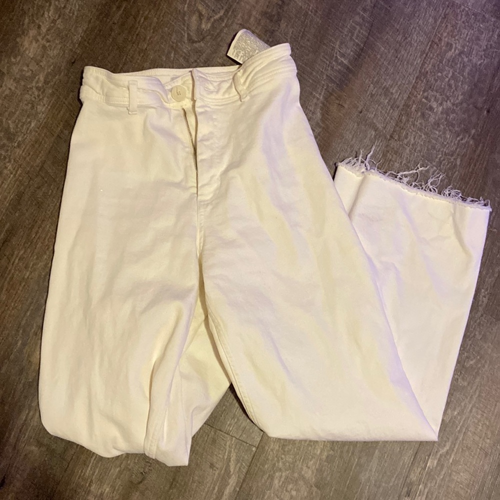 Zara marine straight jeans white - size 4